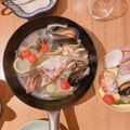 かわらだえり's cooksnap of when they made 豪華簡単！海老と真鯛のアクアパッツァ☆.