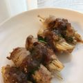 happy banana's cooksnap of when they made パプリカときのこの豚肉巻き.