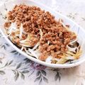 ♡こもれび♡'s cooksnap of when they made 蒸しナスのスタミナだれとひき肉のせ.