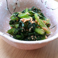 ♡こもれび♡'s cooksnap of when they made 小松菜と鮭フレークの胡麻和え.