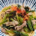 ｅｋ４'s cooksnap of when they made 豚と小松菜のしそ風味パスタ.