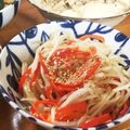 低カロ探検隊's cooksnap of when they made 超簡単！赤ピーマンともやしの中華蒸し＊.