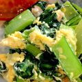 ☆リコリス☆'s cooksnap of when they made 簡単！小松菜とベーコンの玉子炒め.
