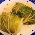 YUKIKOblue's cooksnap of when they made おもちとベーコンの白菜巻き★スープ.