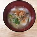 4児男子母さんの台所's cooksnap of when they made 里芋と葱のお味噌汁.