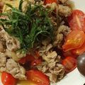 Mi7kuma's cooksnap of when they made 大葉トマト豚丼.