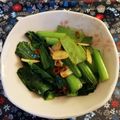 ☆hikonyan☆'s cooksnap of when they made ✿小松菜のピリ辛ガーリック炒め✿.