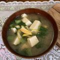ぽーみゅー's cooksnap of when they made 我が家の味噌汁♡大根と大根の葉っぱ♡.