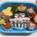 クック4YA99V☆'s cooksnap of when they made キャラ弁　バイキンマン　簡単　おにぎり.
