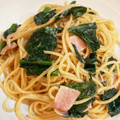 meshio's cooksnap of when they made ほうれん草とハムの和風パスタ.