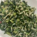 クック0CS64I☆'s cooksnap of when they made 常備菜！大根葉とちりめんじゃこの炒め♪.