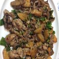 梁研♡十色食堂's cooksnap of when they made 豚肉と柿の炒め物.