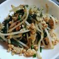のえもゆ's cooksnap of when they made 鶏ひき肉とニラ・もやしのピリ辛マヨ炒め✾.