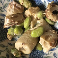 クックZ8J4H4☆'s cooksnap of when they made お弁当の彩りに。ちくわと枝豆のマヨ和え.