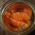 inLondon's cooksnap of when they made 簡単ご馳走♡漬けサーモン（お刺身の漬け）.