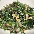 クッキングシニアZ3's cooksnap of when they made 副菜に♪ほうれん草としいたけの卵炒め☆.
