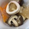 clover♡3's cooksnap of when they made いか、人参、椎茸、ちくわぶのあんかけ煮.
