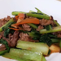 じぐろ婦人's cooksnap of when they made 小松菜と牛肉のオイスターソース炒め.