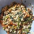 accohappy's cooksnap of when they made 残ったきんぴらで春菊の白和.