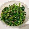 ※クシュクシュ※'s cooksnap of when they made ごま油香る♪春菊の胡麻和え♪.