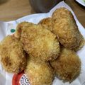HAZ05's cooksnap of when they made カリカリベーコンとＷ芋のホクホクコロッケ.
