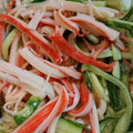 ちい88's cooksnap of when they made 大根ときゅうりとカニカマのサラダ.