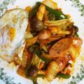 クック021E2T☆'s cooksnap of when they made おさかなのソーセージでケチャップ炒め.