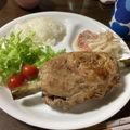 晴れのひ＊'s cooksnap of when they made 原始人のお肉（ハンバーグ）.