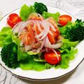 そられも's cooksnap of when they made 液塩でサーモンと新玉ねぎのマリネ♬.