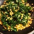 ame-ikuru's cooksnap of when they made 簡単・コーンとルッコラのバター炒め.