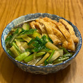 fukuneko's cooksnap of when they made セロリとこんがり油揚げのお浸し.