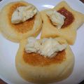 くぅ95021623's cooksnap of when they made セリアの型でふわふわ厚焼きパンケーキ♡.