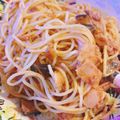 komugiko4's cooksnap of when they made ナスとベーコンとツナのトマトスパゲティ.