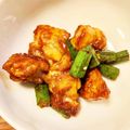 matu0325's cooksnap of when they made 鶏もも肉とオクラのピリ辛味噌炒め.