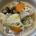 clover♡3's cooksnap of when they made 小麦粉と片栗粉でもちもち「すいとん」.