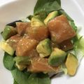 Stromboli's cooksnap of when they made サーモンとアボカドのワサビ醤油和え.