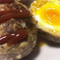 り～mama's cooksnap of when they made エッグinハンバーグ♡基本のハンバーグ♪.