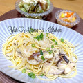 YUH♡ママ's cooksnap of when they made しいたけと明太子の和風パスタ！.
