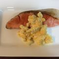 フランクフルトJr's cooksnap of when they made 鮭のムニエルタルタル添え.