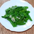 ポニーリボン's cooksnap of when they made ●絹さやのガーリック炒め●マクロビ.