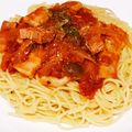 なななな♡MaMa's cooksnap of when they made ウインナーとベーコンのトマトソースパスタ.
