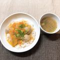 sAix59's cooksnap of when they made 【幼児食】かぼちゃと鶏団子丼.