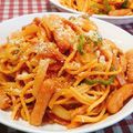 あゆまんま♪'s cooksnap of when they made 昔、食べた昭和のスパゲッティナポリタン.