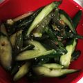♬あじさいのレシピ♬'s cooksnap of when they made 俺流！オクラと胡瓜の梅干しラー油和え.