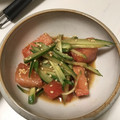Nana983's cooksnap of when they made トマトときゅうりのごまだれ和え.