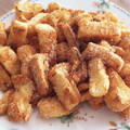 ···▸﻿'s cooksnap of when they made 〜油揚げで揚げパン風〜油揚げピザスイーツ.
