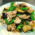 クリちゃん0309's cooksnap of when they made 母直伝！豚肉と茄子とピーマンの甘辛炒め.