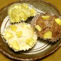 明るい食卓's cooksnap of when they made 糀甘酒とさつまいもの3色蒸しパン.