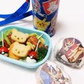 sun9mama's cooksnap of when they made おにぎり弁当☆手作りキャラシール.