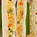 51エリア's cooksnap of when they made おひとりさまのポテサラリメイクサンド.
